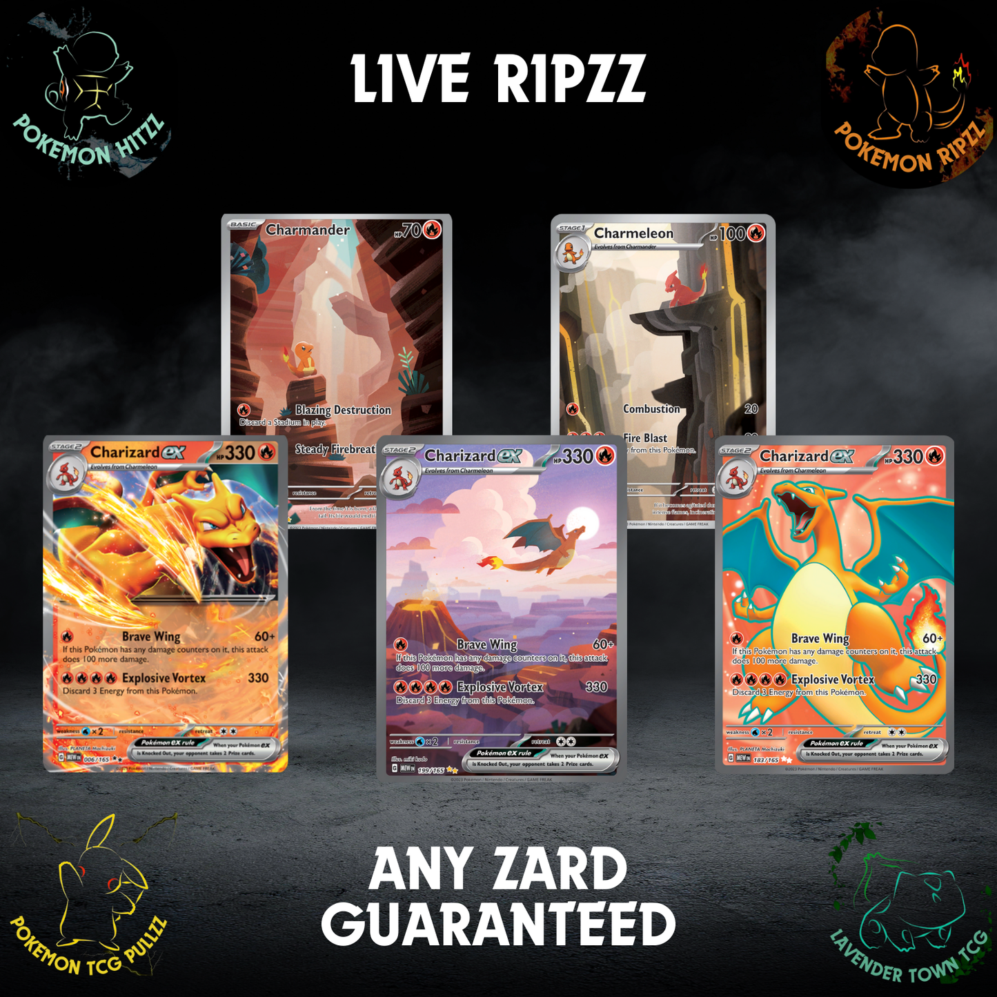 Scarlet & Violet 151 ANY Zard Guaranteed
